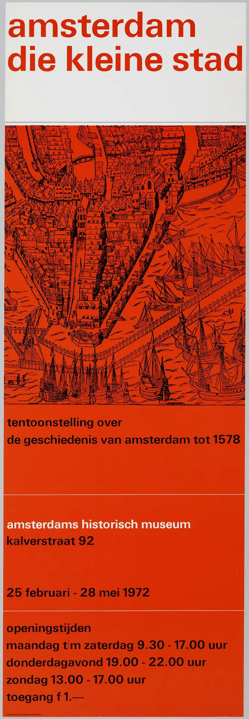 Affiche Voor Tentoonstelling Amsterdam Die Kleine Stad Wall Art by Jolijn van de Wouw - High-Resolution Digital Print