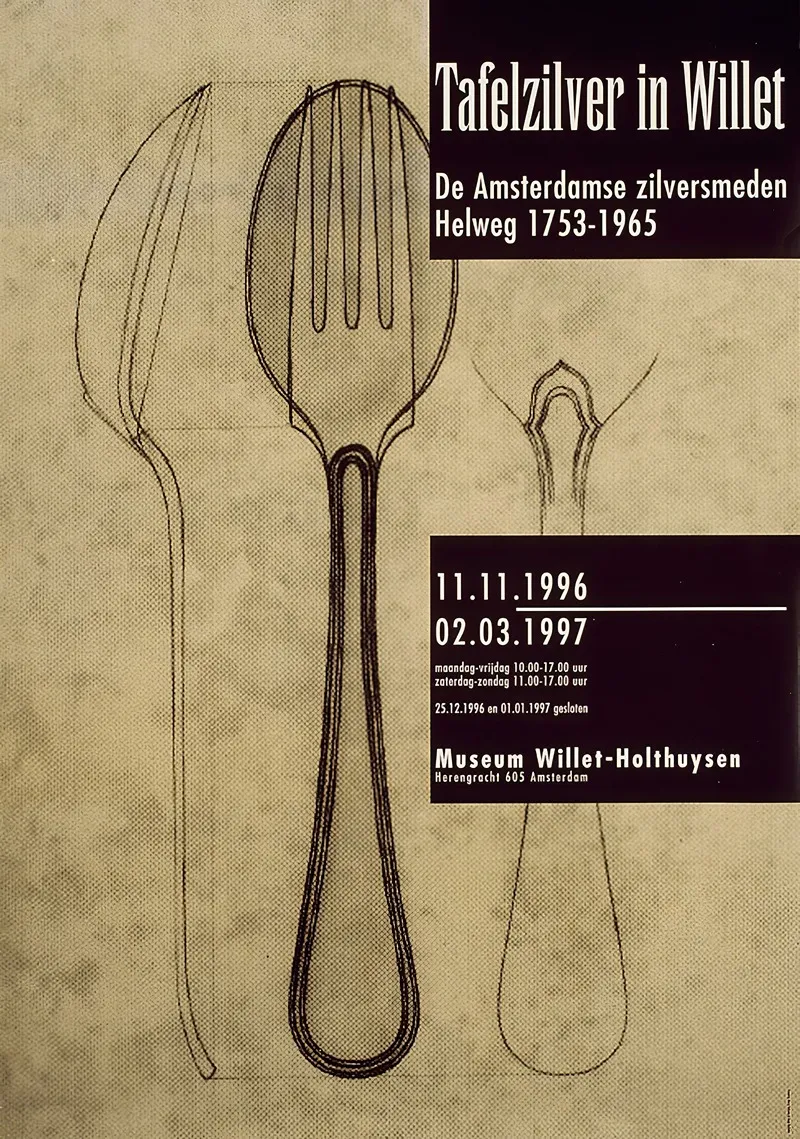 Affiche Voor Tentoonstelling Tafelzilver In Willet Wall Art by Jaap Hofman - High-Resolution Digital Print