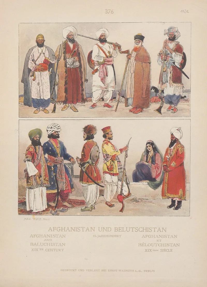 Afghanistan And Baluchistan Xixth Century Wall Art by Adolf Rosenberg - High-Resolution Digital Print