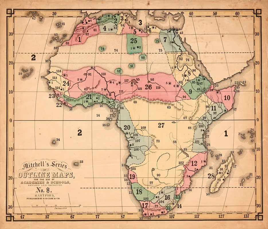 Africa 7 Wall Art by Samuel Augustus Mitchell - High-Resolution Digital Print