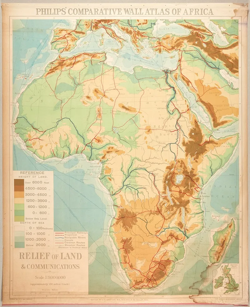 Africa Relief Of Land And Communications