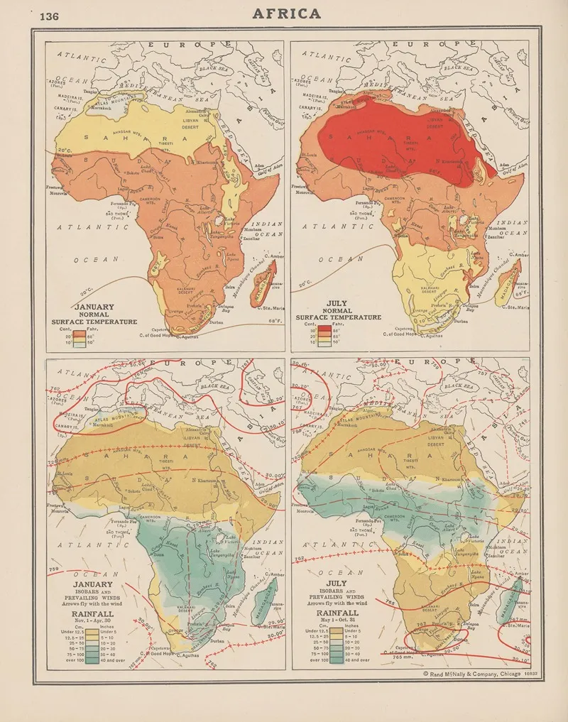 Africa Temperature Rainfall 2 Wall Art by John Paul Goode - High-Resolution Digital Print