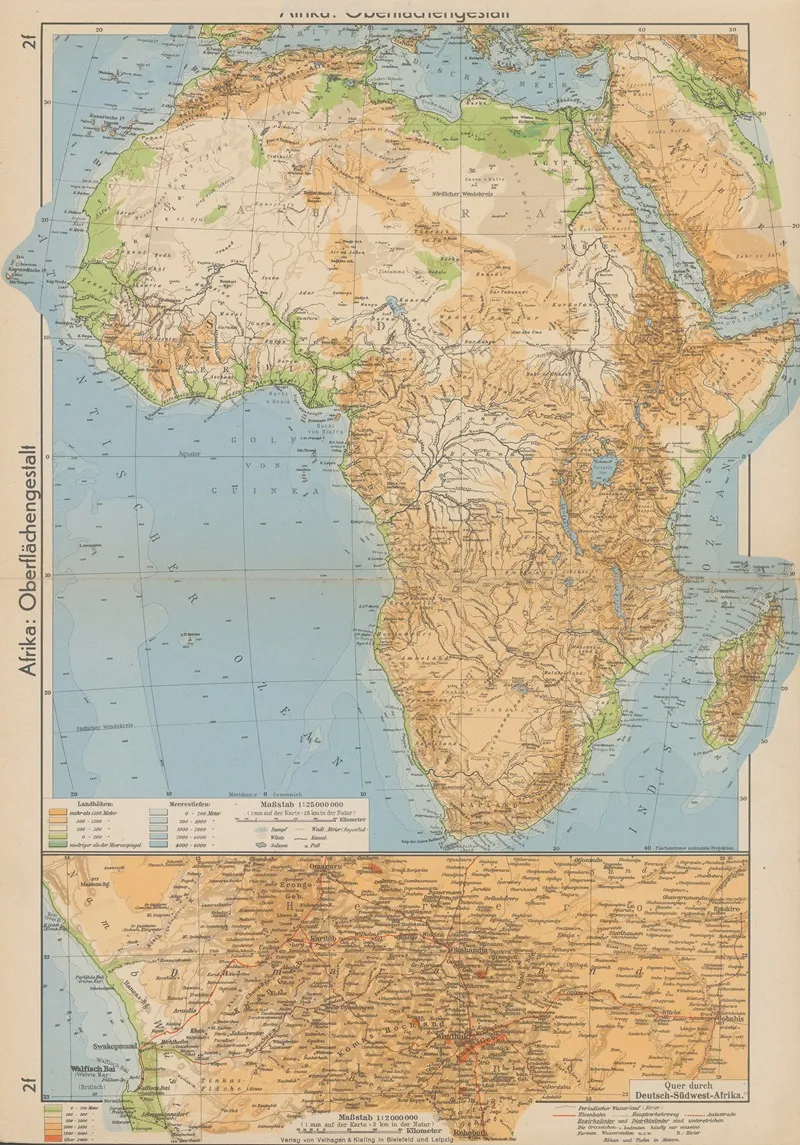 Afrika Oberflachengestalt Wall Art by Wolfgang Preuss - High-Resolution Digital Print