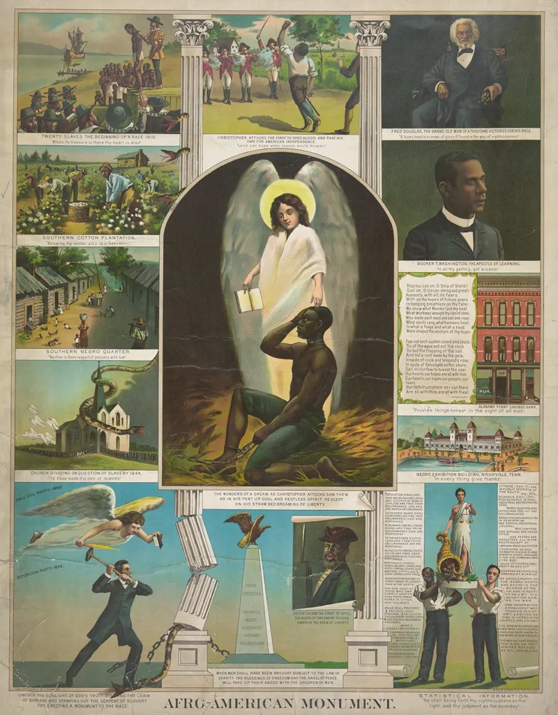 Afro American Monument Wall Art by Goes Litho. Co. - High-Resolution Digital Print