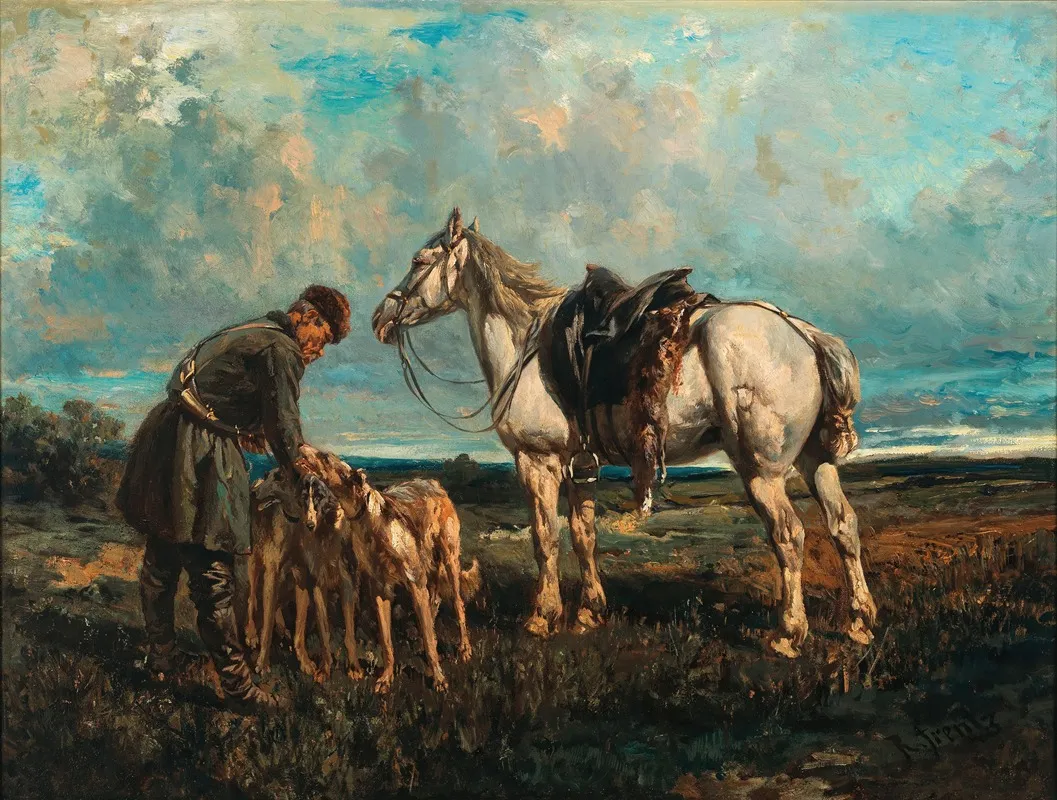 After The Hunt 15 Wall Art by Rudolf Fedorovich Frentz - High-Resolution Digital Print