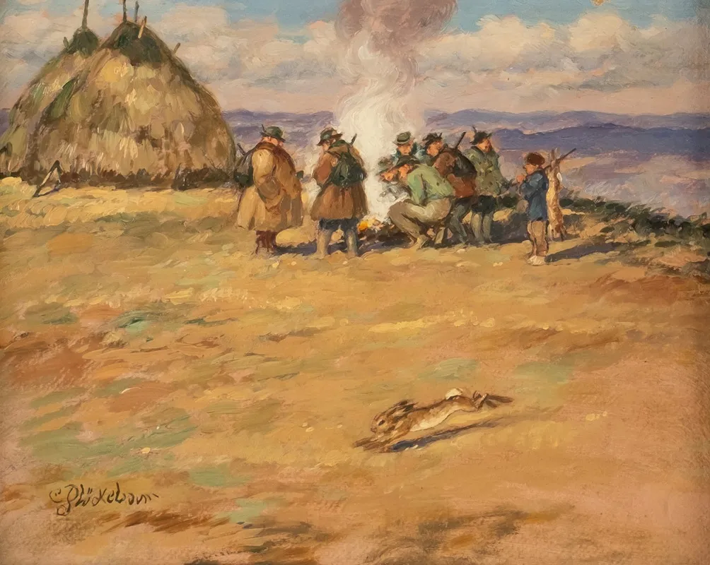After The Rabbit Hunt Wall Art by Carl Plückebaum - High-Resolution Digital Print