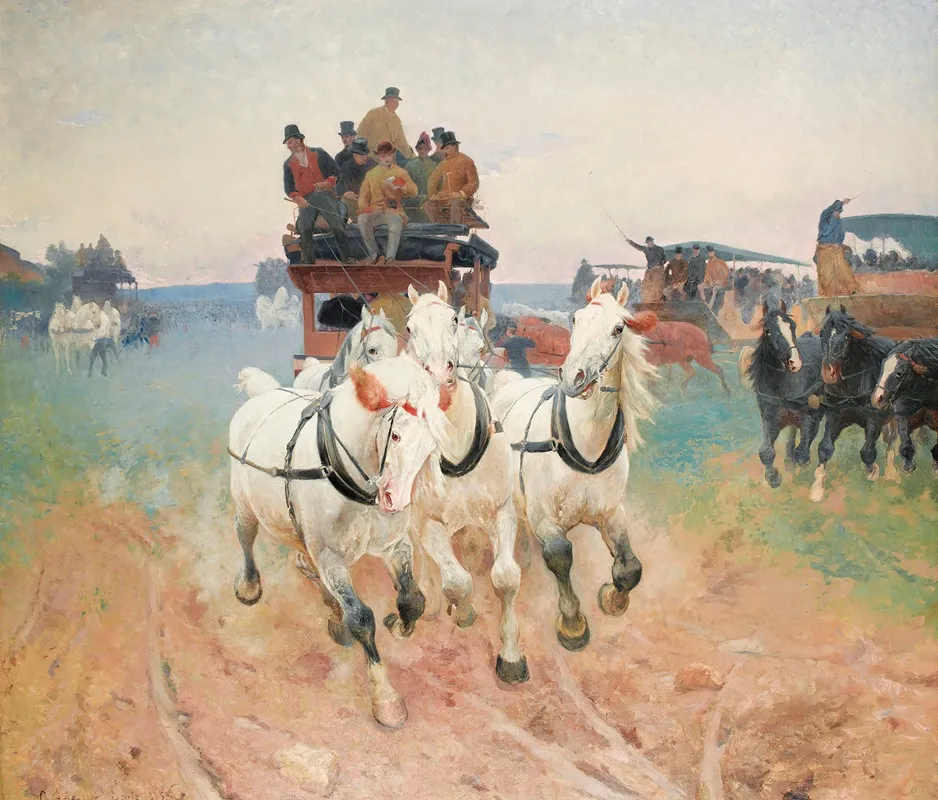 After The Race Meeting Wall Art by Karl Georg Arsenius - High-Resolution Digital Print