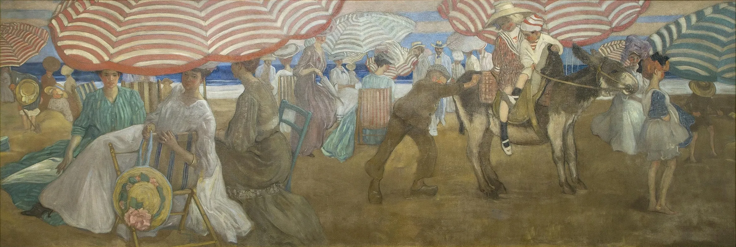 Afternoon At The Beach Wall Art by Frederick Carl Frieseke - High-Resolution Digital Print