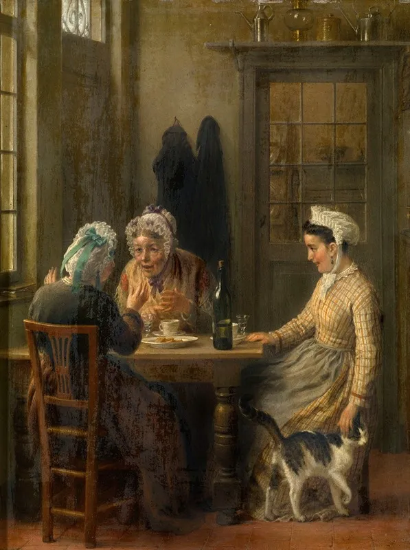 Afternoon Coffee Francois Wall Art by Antoine De Bruycker - High-Resolution Digital Print