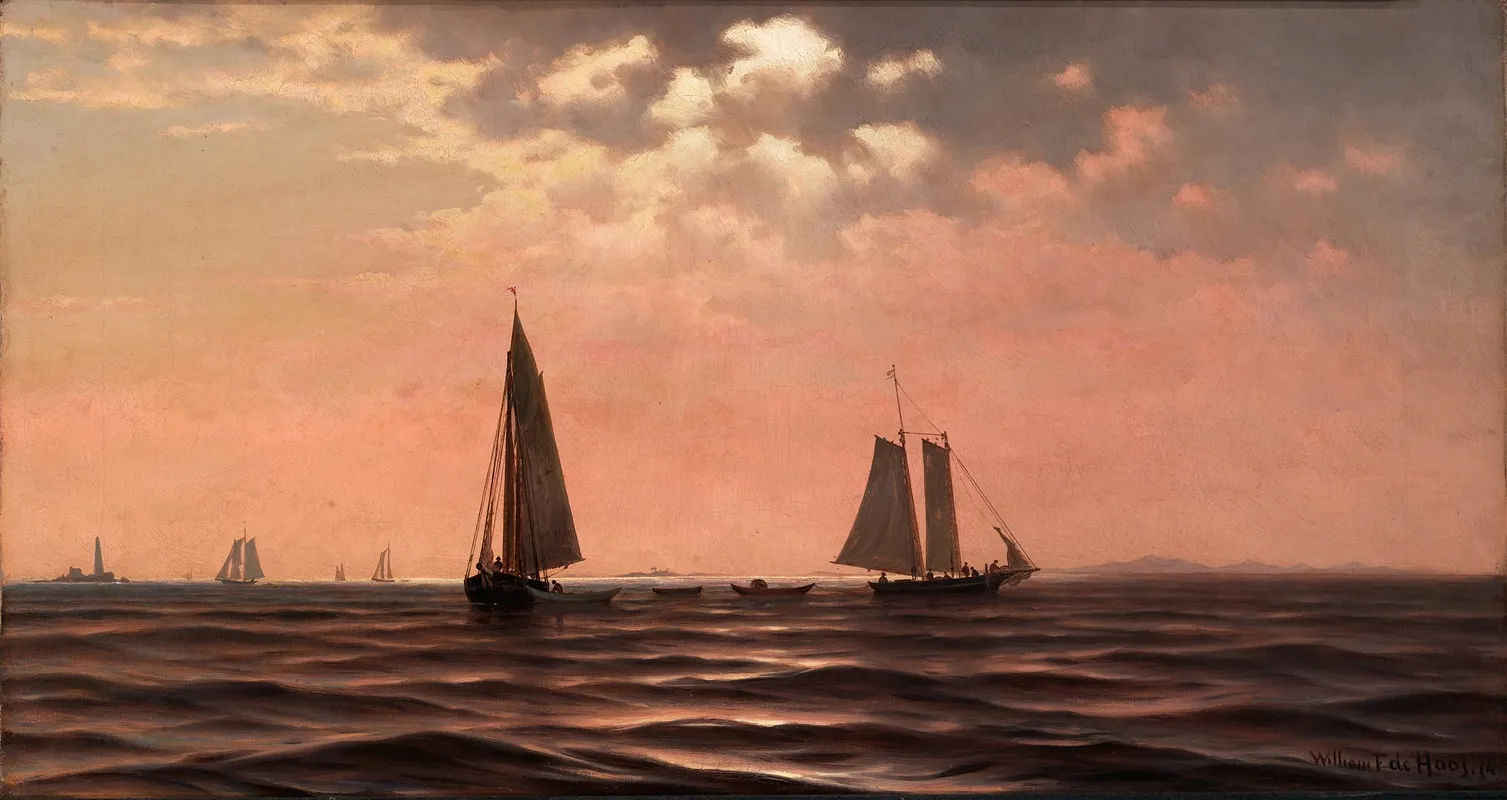 Afternoon On Saco Bay Coast Of Maine Wall Art by William Frederick De Haas - High-Resolution Digital Print