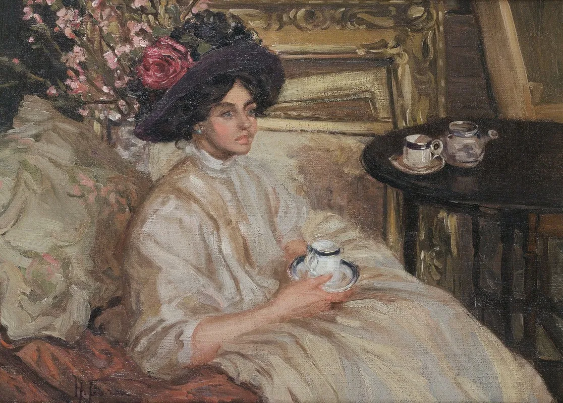Afternoon Tea 3 Wall Art by Hilda Fearon - High-Resolution Digital Print