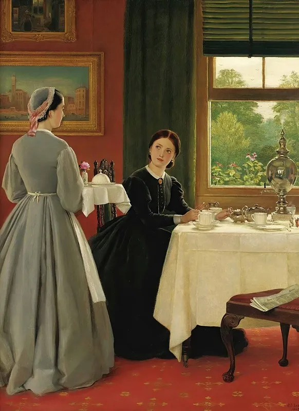 Afternoon Tea 4 Wall Art by George Dunlop Leslie - High-Resolution Digital Print