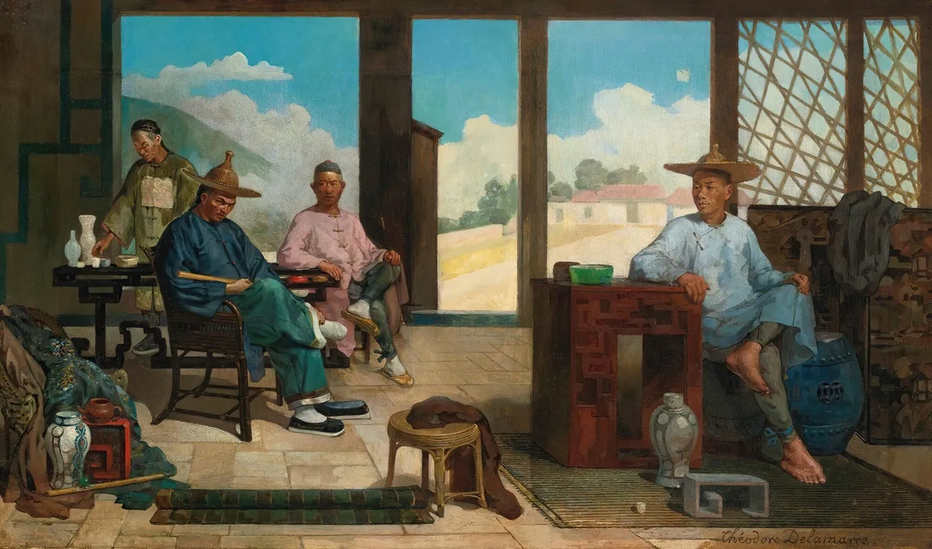 Afternoons Rest Wall Art by Théodore Didier Delamarre - High-Resolution Digital Print