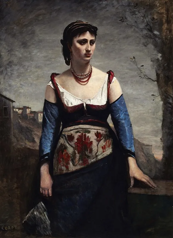 Agostina Wall Art by Jean-Baptiste-Camille Corot - High-Resolution Digital Print