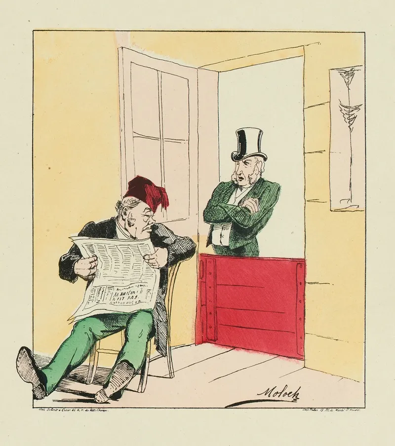 Ah Ca Concierge Voila Trois Fois Que Je Vous Demande Si Mr Pitromal Est Chez Lui Wall Art by Moloch (Alphonse Hector Colomb) - High-Resolution Digital Print