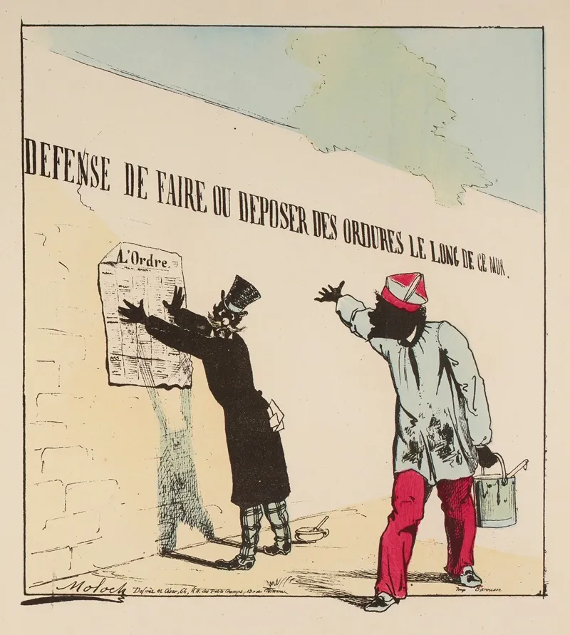 Ah Ca Ma Vieille Vous Navez Donc Pas Lu Ce Quil Y A Au Dessus De Vottete Wall Art by Moloch (Alphonse Hector Colomb) - High-Resolution Digital Print
