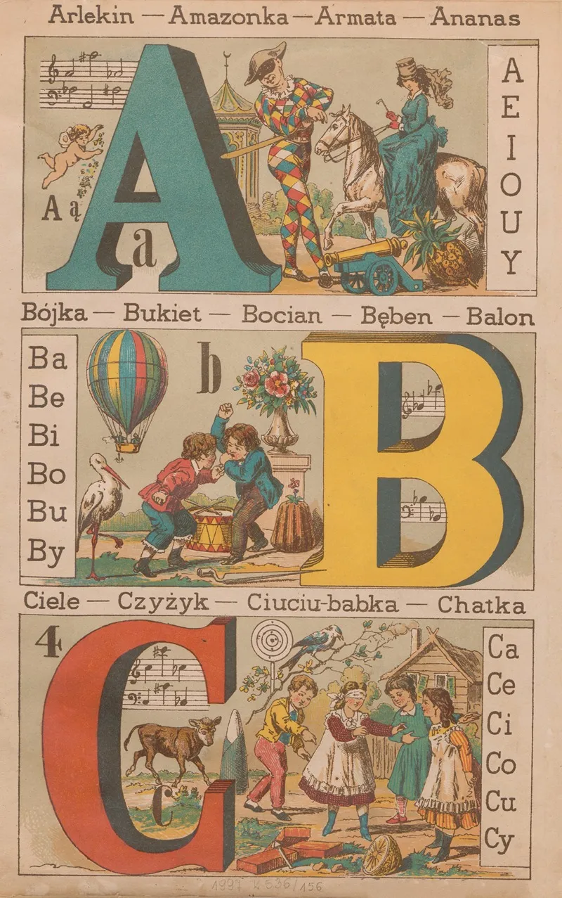 Ah Co Za Przesliczne Abecadlo Pl 02 Wall Art by Władysław Szymanowski - High-Resolution Digital Print