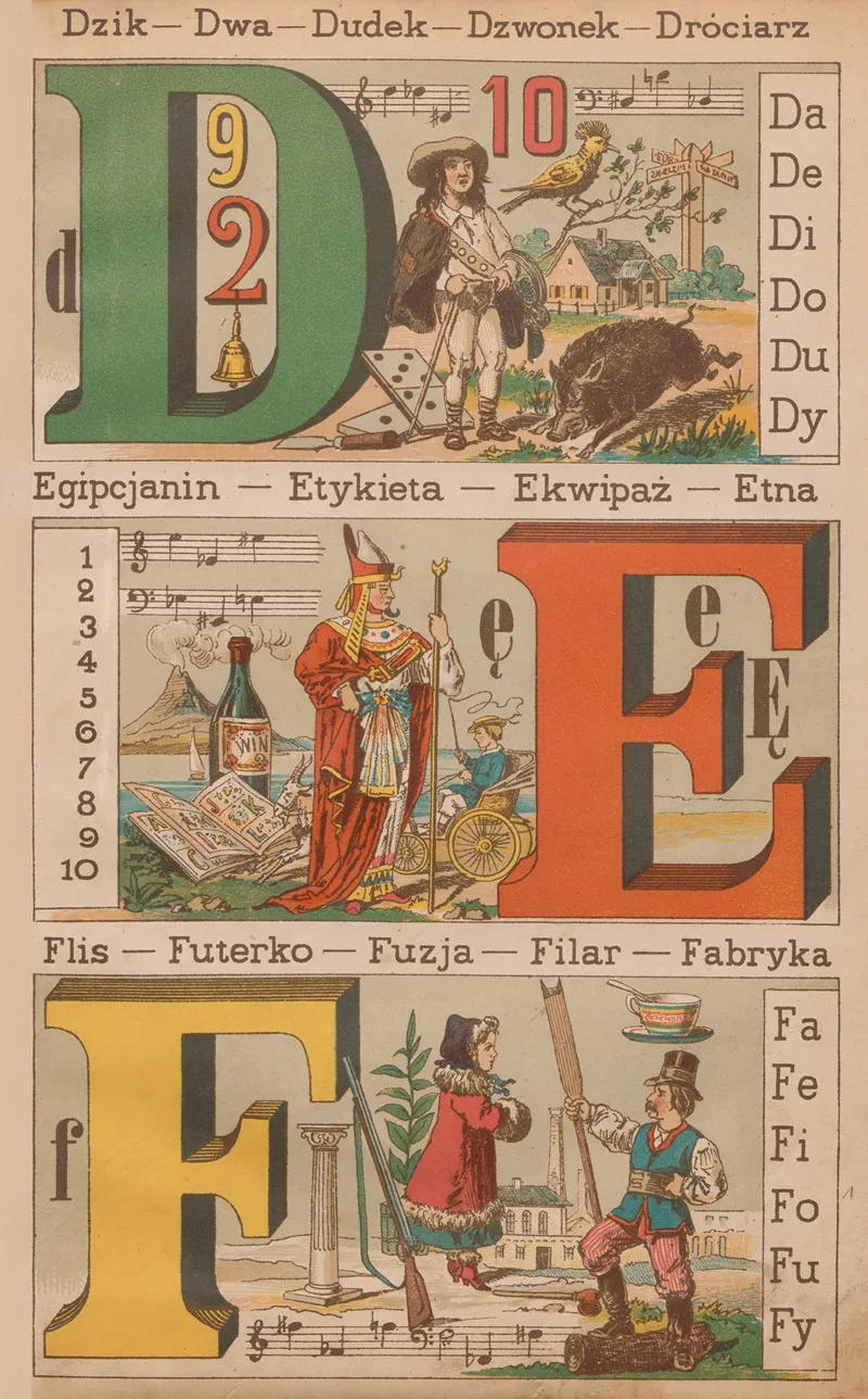 Ah Co Za Przesliczne Abecadlo Pl 03 Wall Art by Władysław Szymanowski - High-Resolution Digital Print