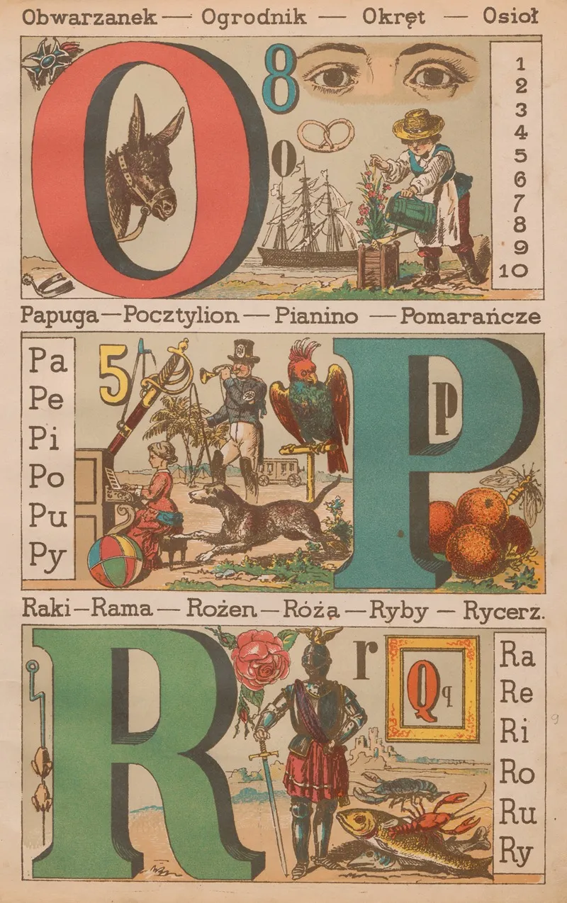 Ah Co Za Przesliczne Abecadlo Pl 07 Wall Art by Władysław Szymanowski - High-Resolution Digital Print