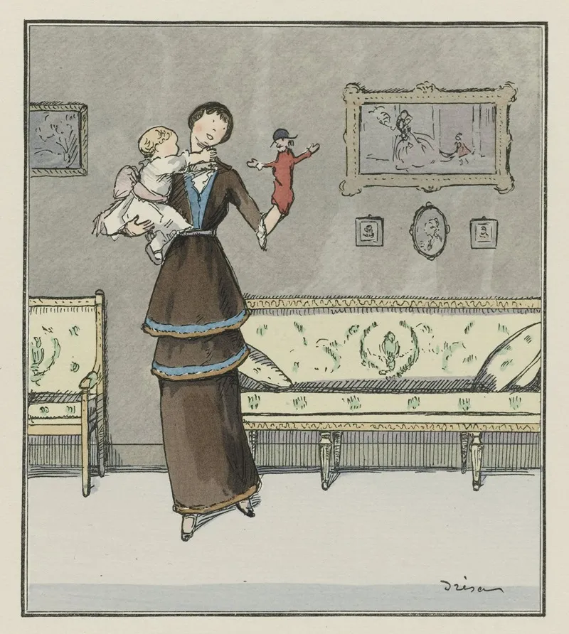 Ah Le Beau Guignol Robe Dapres Midi De Doucet Wall Art by Jacques Drésa - High-Resolution Digital Print