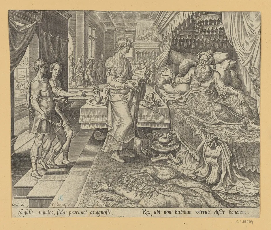 Ahasuerus Consulting The Book Of Chronicles