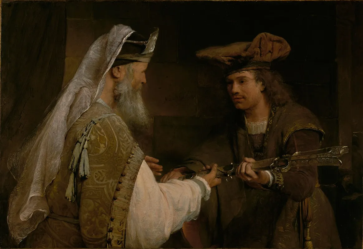 Ahimelech Giving The Sword Of Goliath To David Wall Art by Aert de Gelder - High-Resolution Digital Print