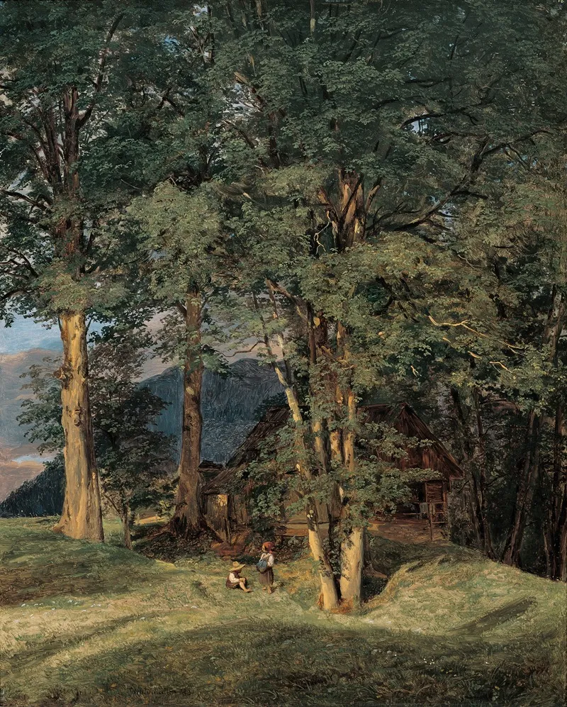 Ahornbaume Bei Ischl Wall Art by Ferdinand Georg Waldmüller - High-Resolution Digital Print