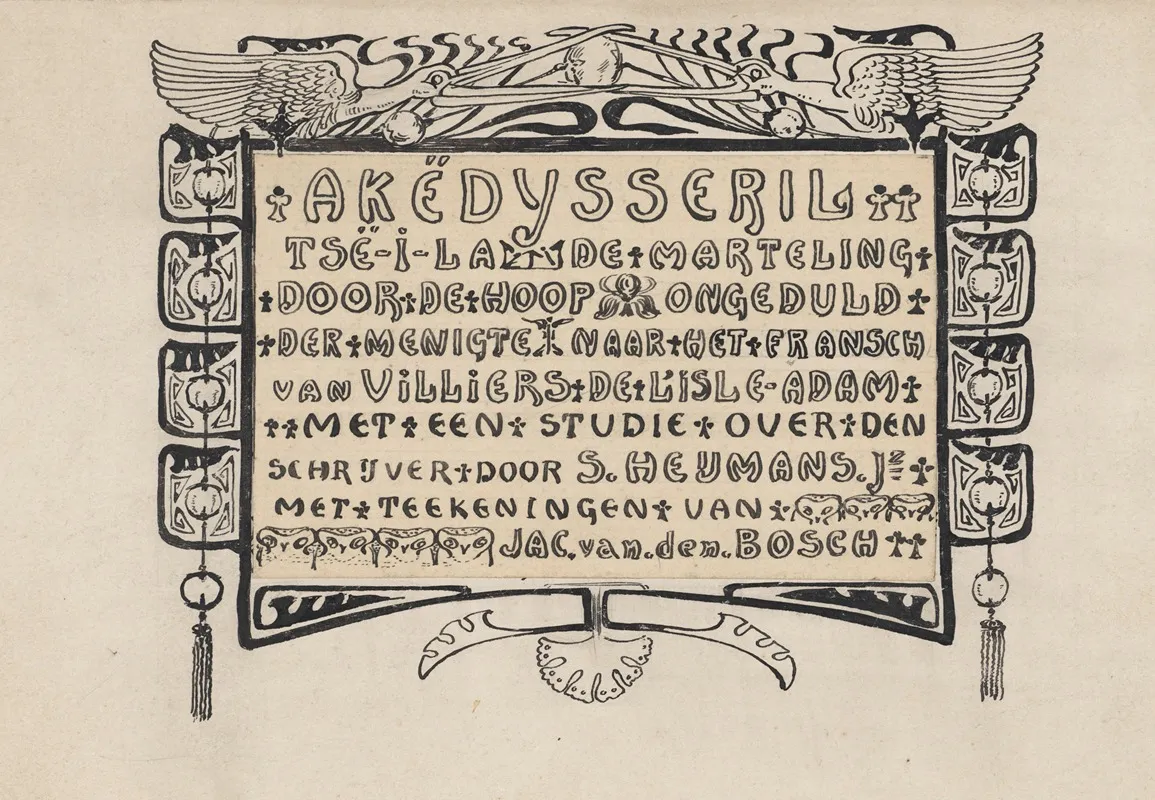 Akedysseril Door S Heijmans Jr Wall Art by Jacob Pieter van den Bosch - High-Resolution Digital Print