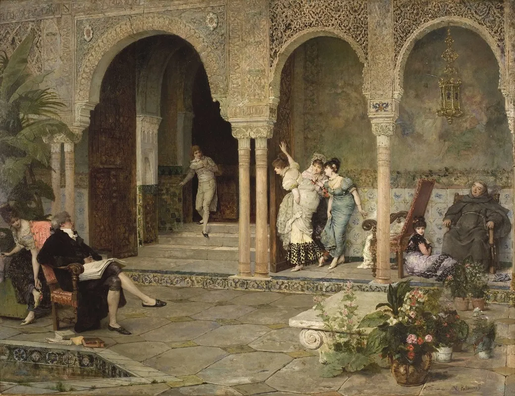 Al Escondite Wall Art by Vicente Palmaroli y González - High-Resolution Digital Print