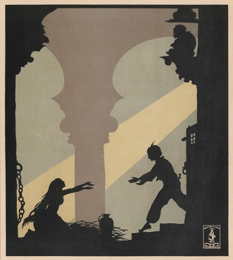 Aladdin And The Magic Lamp 3 Wall Art by Würthle &amp; Sohn - High-Resolution Digital Print