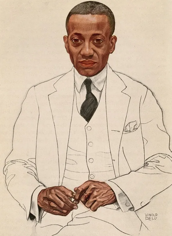 Alain Locke Wall Art by Winold Reiss - High-Resolution Digital Print