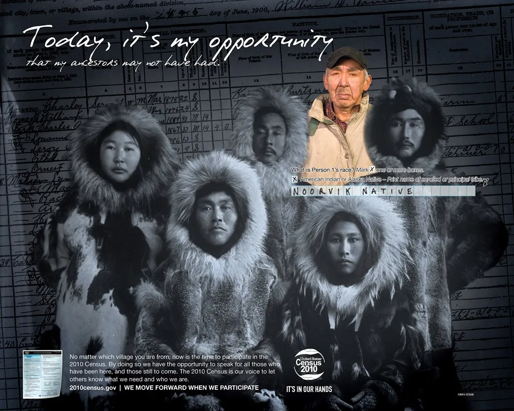Alaska Native Action Poster by Bureau of the Census - High-Resolution Digital Print
