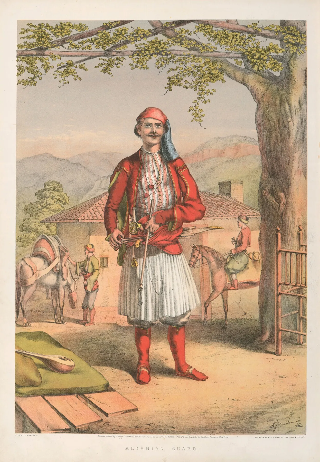 Albanian Guard Wall Art by Henry John Van-Lennep - High-Resolution Digital Print