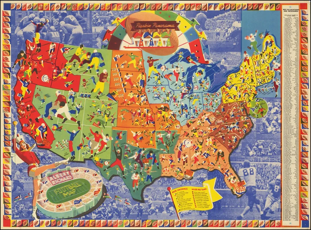 Albert Richard Football Map 2 Wall Art by Albert Richard - High-Resolution Digital Print