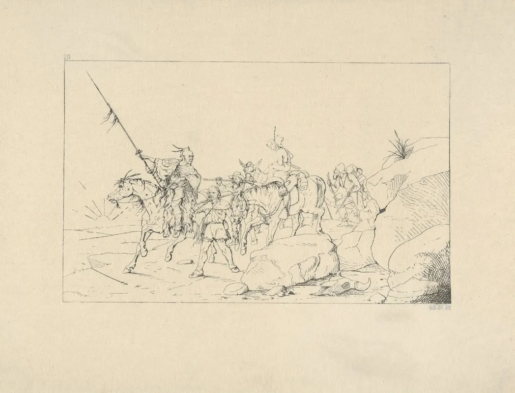 Albert S Johnston Crossing The Desert To Join The Southern Army Wall Art by Adalbert John Volck - High-Resolution Digital Print