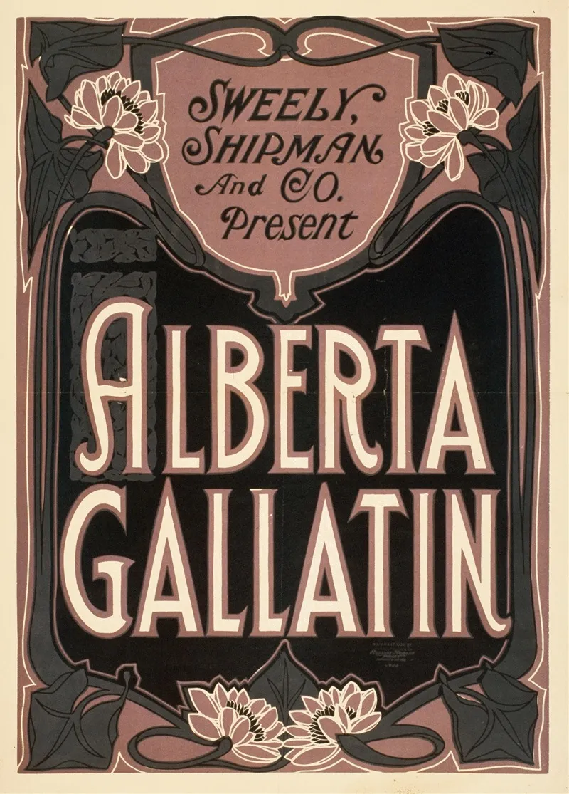 Alberta Gallatin Wall Art by U.S. Lithograph Co. - High-Resolution Digital Print
