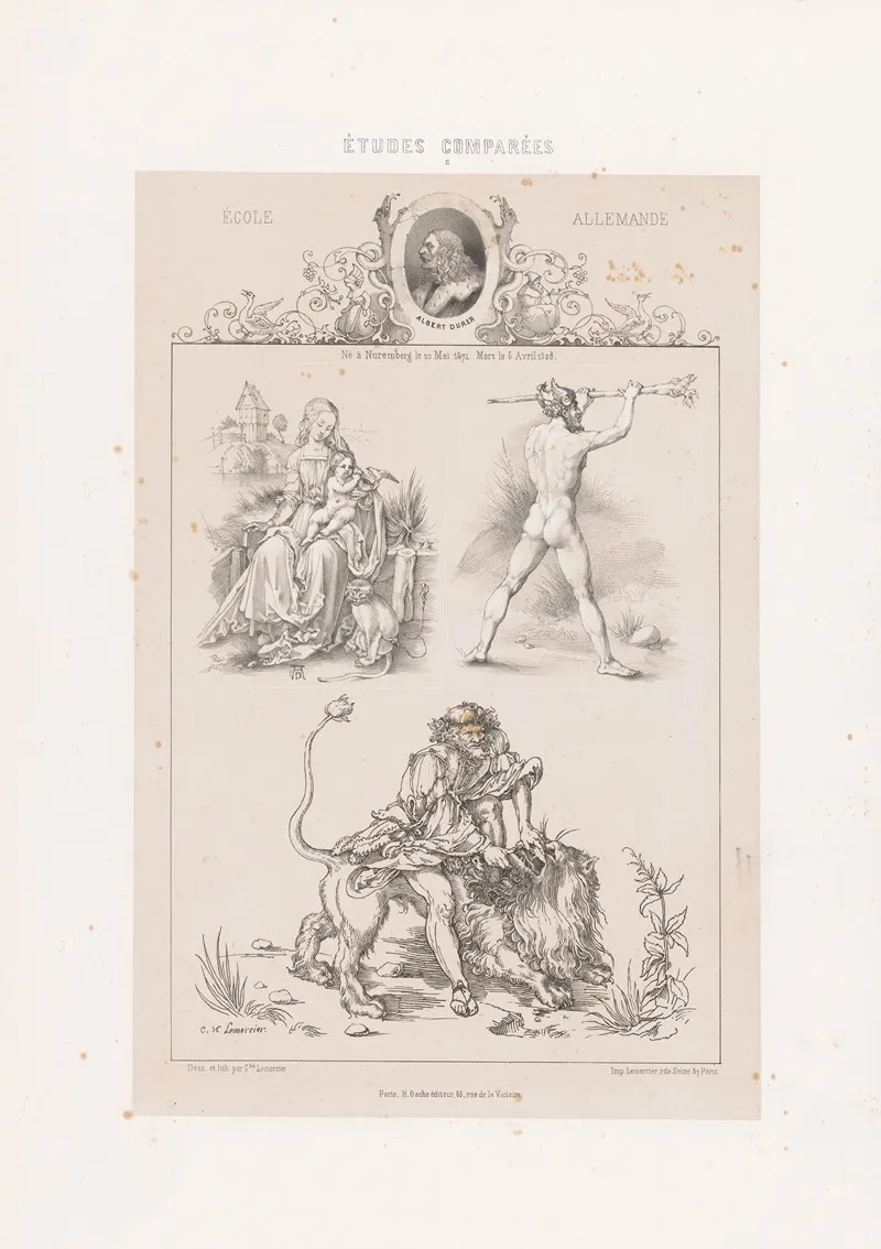 Albrecht Durer Ecole Allemande Wall Art by Joseph Rose Lemercier - High-Resolution Digital Print