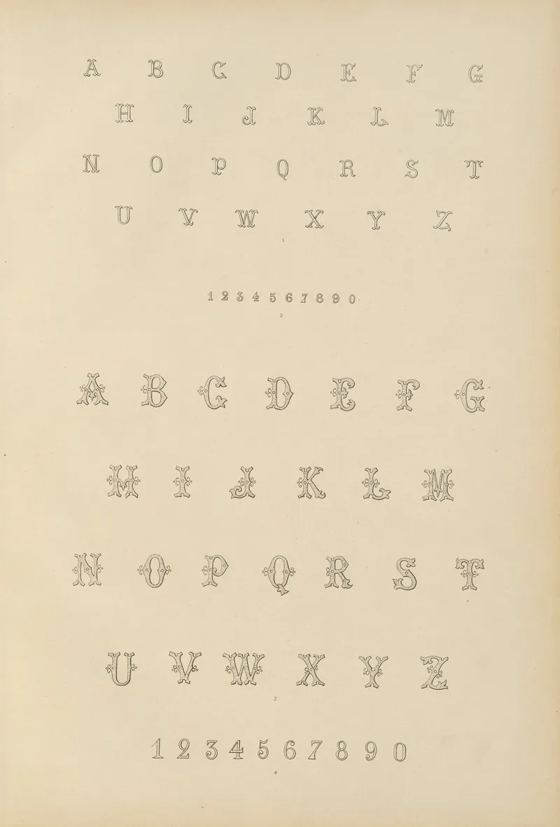 Album De Chiffres Monogrammes Couronnes De Noblesse Françaises Et Etrangeres Pl 001 Wall Art by Ch Crouvezier - High-Resolution Digital Print