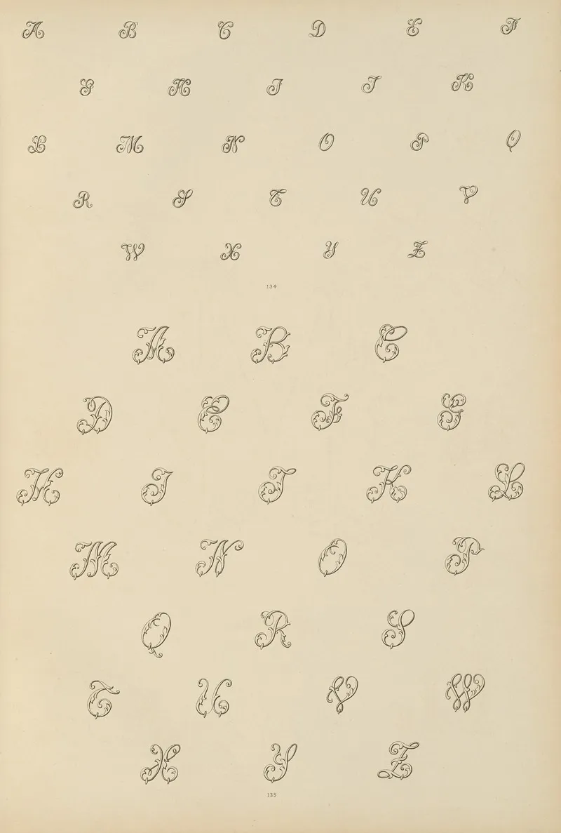 Album De Chiffres Monogrammes Couronnes De Noblesse Françaises Et Etrangeres Pl 009 Wall Art by Ch Crouvezier - High-Resolution Digital Print