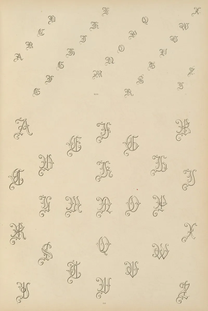 Album De Chiffres Monogrammes Couronnes De Noblesse Françaises Et Etrangeres Pl 015 Wall Art by Ch Crouvezier - High-Resolution Digital Print