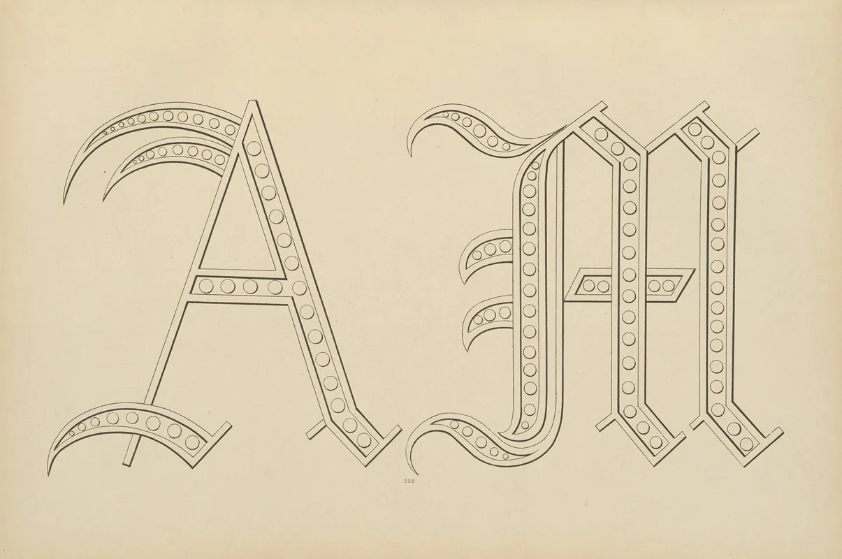 Album De Chiffres Monogrammes Couronnes De Noblesse Françaises Et Etrangeres Pl 017 Wall Art by Ch Crouvezier - High-Resolution Digital Print