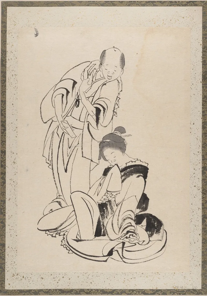 Album Of Sketches By Katsushika Hokusai And His Disciples Pl 13 Wall Art by Katsushika Hokusai - High-Resolution Digital Print