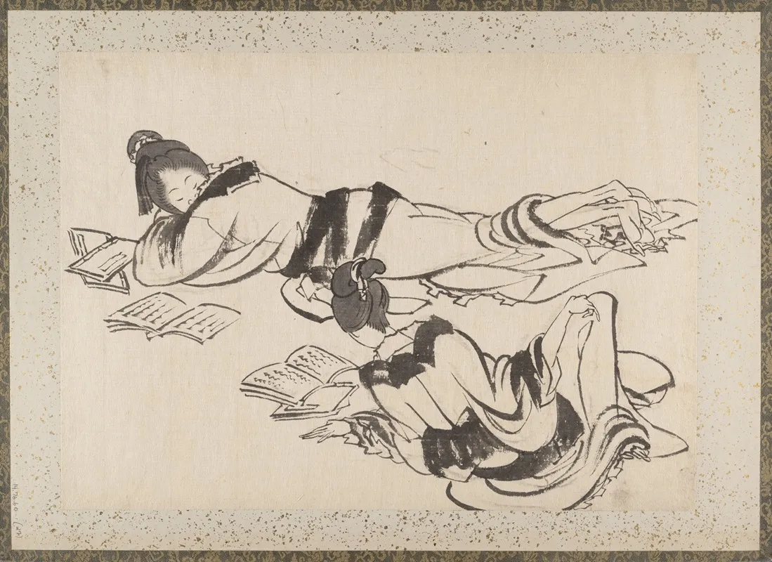 Album Of Sketches By Katsushika Hokusai And His Disciples Pl 27 Wall Art by Katsushika Hokusai - High-Resolution Digital Print