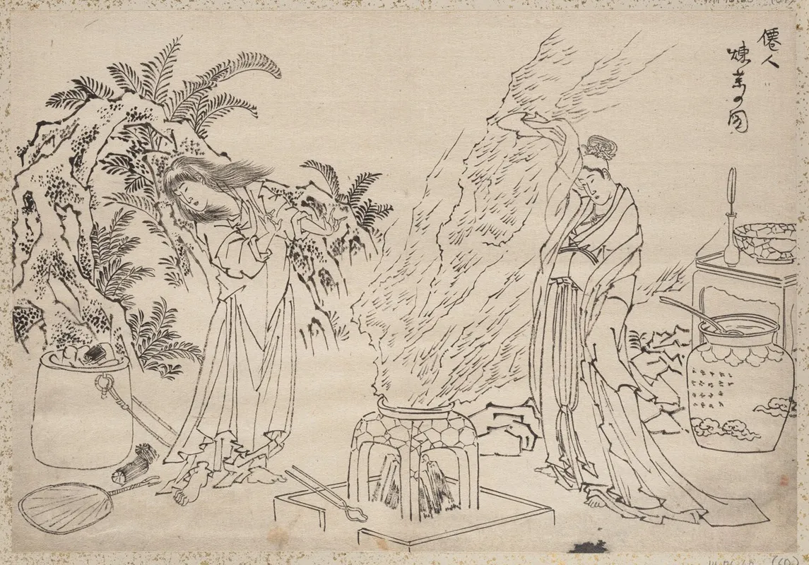 Album Of Sketches By Katsushika Hokusai And His Disciples Pl 60 Wall Art by Katsushika Hokusai - High-Resolution Digital Print