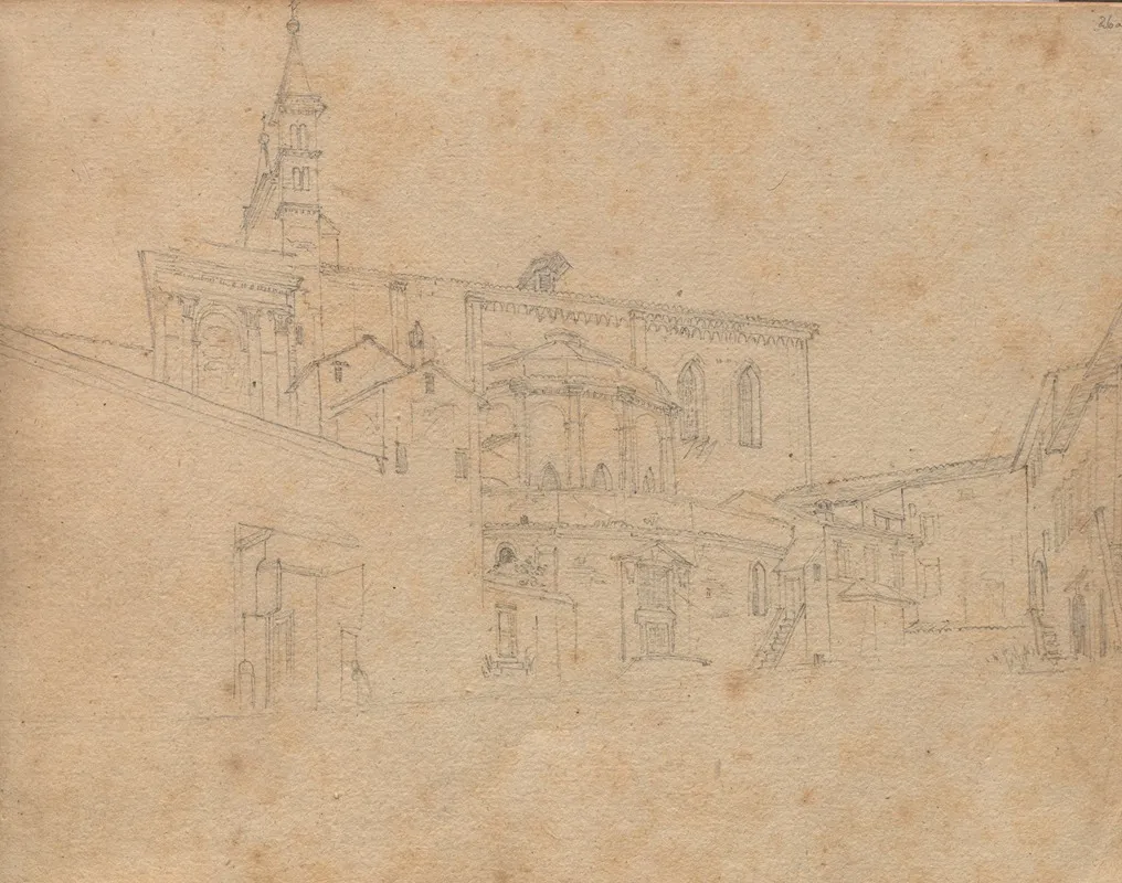 Album With Views Of Rome And Surroundings Landscape Studies Page 26a Roman Architectural View
