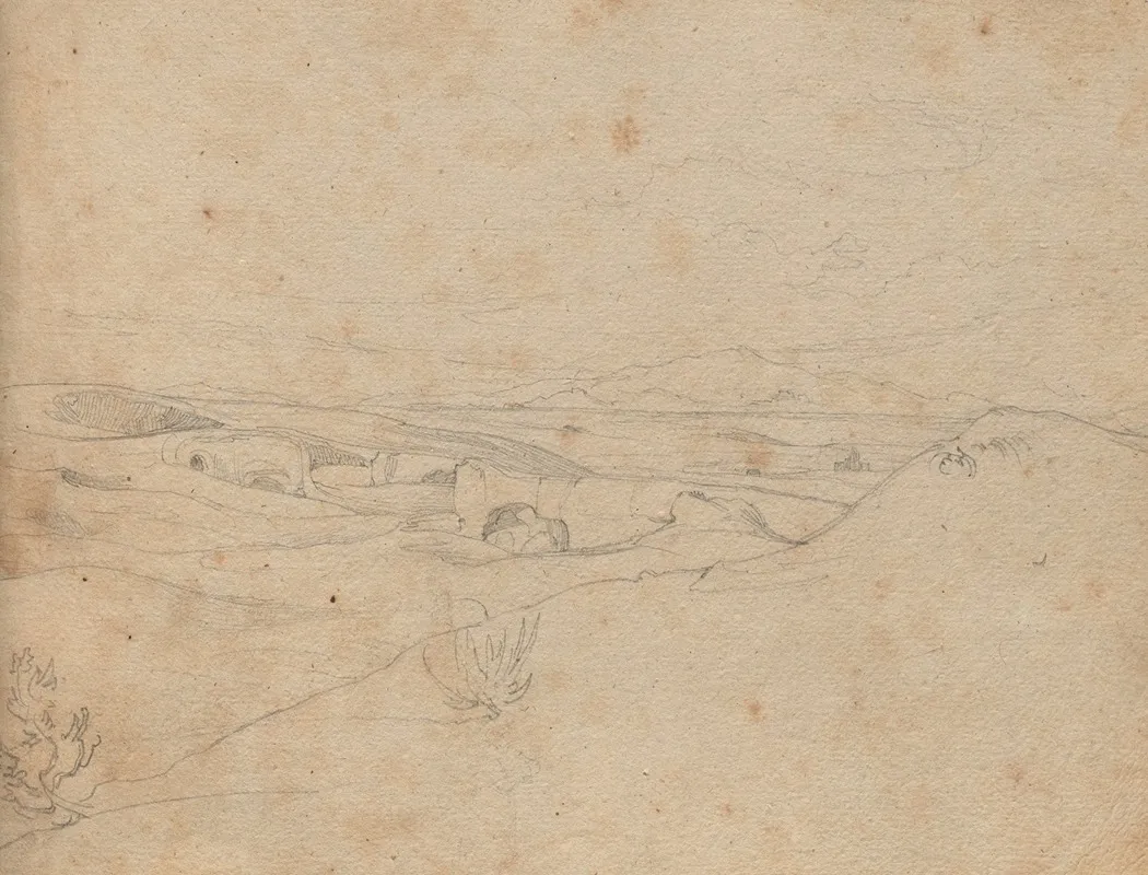 Album With Views Of Rome And Surroundings Landscape Studies Page 40a Roman Landscape