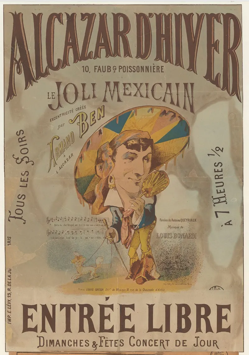 Alcazar Dete Le Joli Mexicain Wall Art by Imp. Emile Lévy - High-Resolution Digital Print