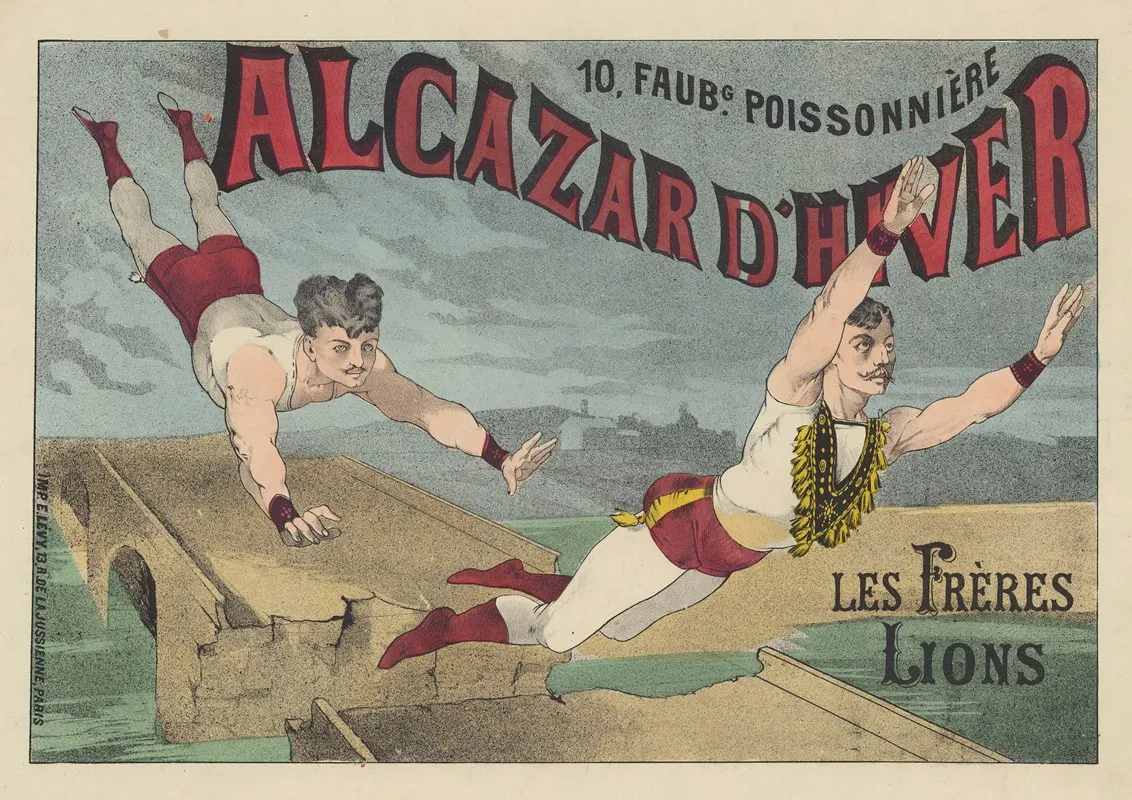 Alcazar Dhiver Les Freres Lions Wall Art by Imp. Emile Lévy - High-Resolution Digital Print