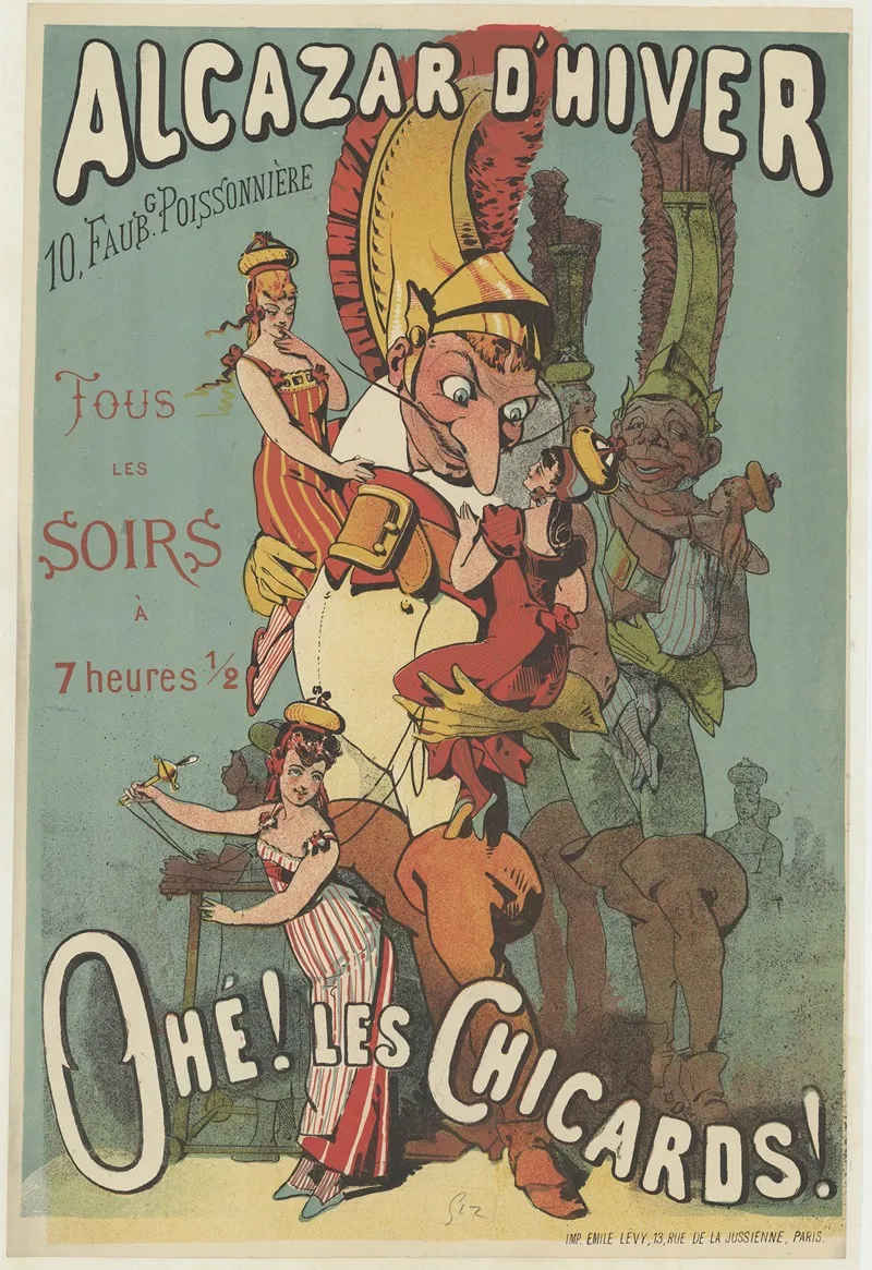 Alcazar Dhiver Tous Les Soirs A 7 Heures 12 Ohe Les Chicards Wall Art by Imp. Emile Lévy - High-Resolution Digital Print