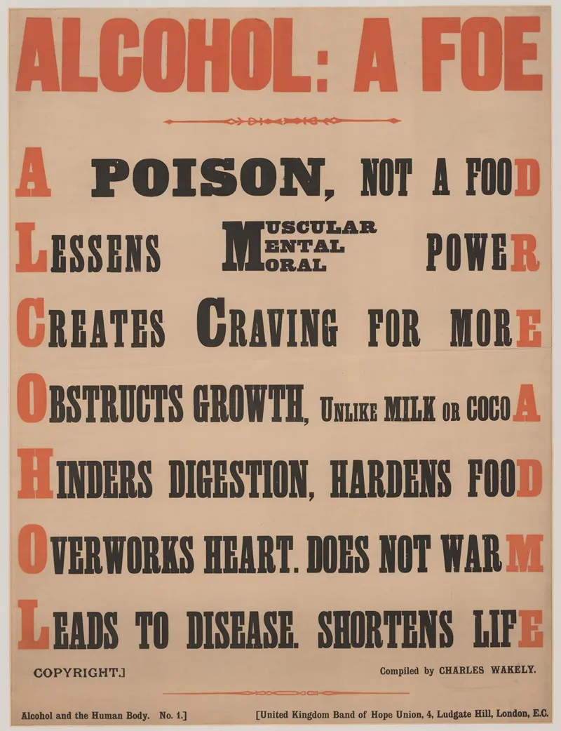 Alcohol A Foe Wall Art by Charles Wakely - High-Resolution Digital Print